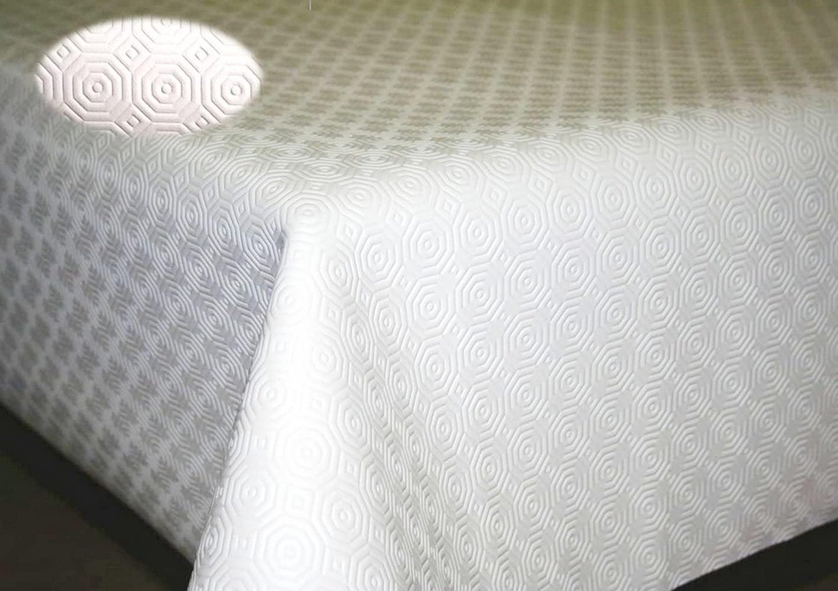 Tafelkleed Onderlegger - Tafelbeschermer Antislip - Tafel Beschermen - Hittebestendig Vlies - 270 x 140 cm - Wit