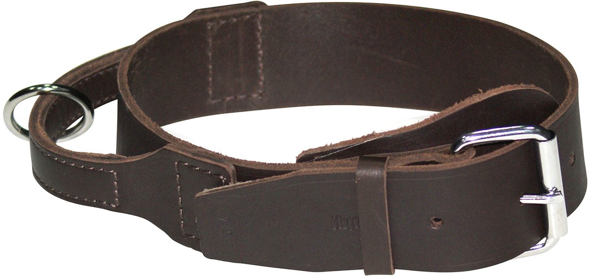 Halsband van zacht leer met handvat speciaal voor herders rassen hond 13105