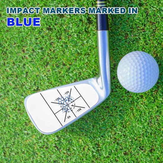 Golf Impact Tape Set - Club Stickers - Swing Analyse - Directe Feedback - 40 stuks - Blauw van GOLF — afbeelding 4