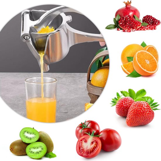 Handmatige Citruspers - Fruitpers - Verse Sapjes Maken - Robuuste Aluminium Constructie - 0.8 Liter - Aluminium — afbeelding 4