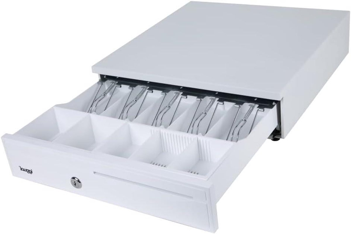 Kassa Lade - Geldlade Muntbak - Winkel Organisatie - Versterkt Staal ABS - 380x335x80 mm - Zwart