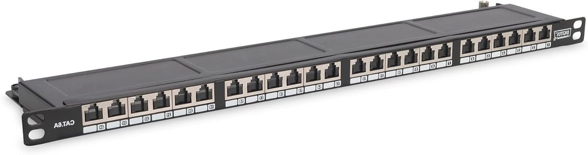 Patchpaneel Cat-6 - Netwerkpaneel RJ45 - Netwerk Installatie - Afgeschermd LSA - 19 inch 05 HE - Zwart