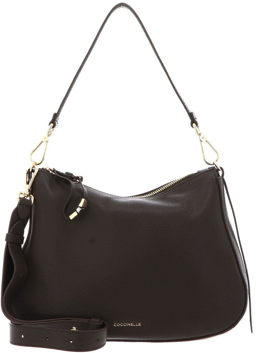 COCCINELLE Leren schoudertas Nory Shoulderbag Fango donkergroen