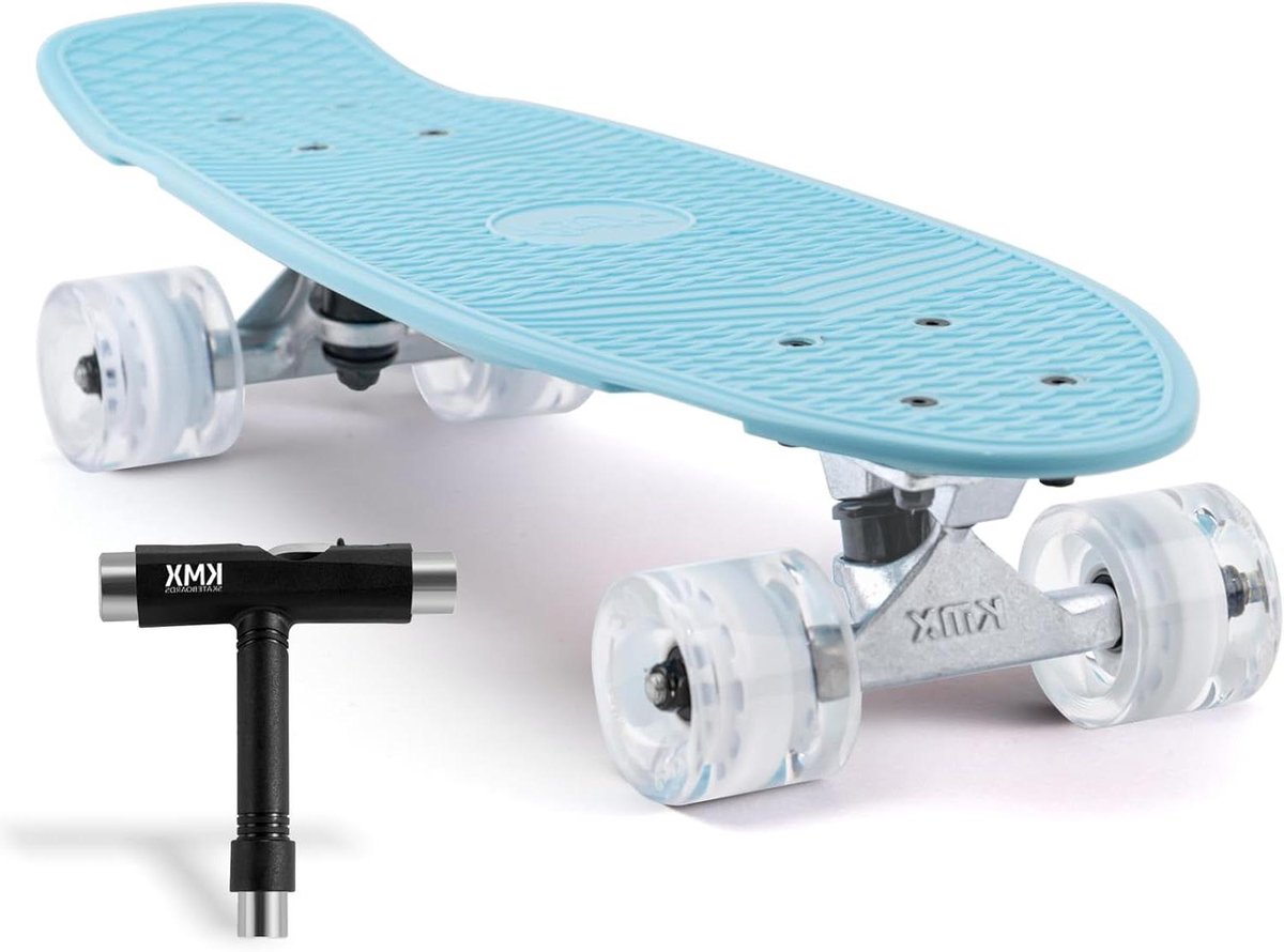 Cruiser Skateboard Mini skateboard Stadsplank Stadscruisen PP dek met kitail 56 cm Aqua