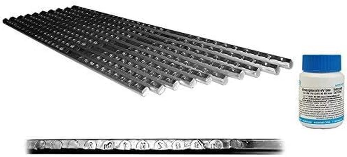 Soldeer- en Vertiningset - Soldeerstaaf en Pasta - Carrosserie Reparatie - Loodvrij Sn90Zn7Cu3 - 3 kg + 250 g - Zilverkleurig
