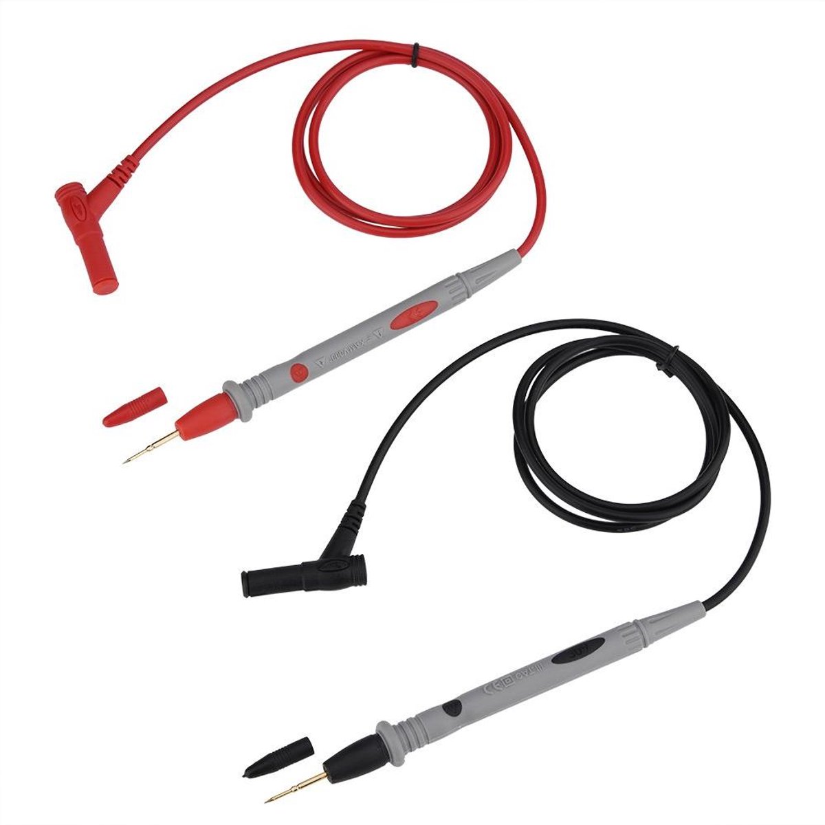 Multimeter Sonden - Testkabels Digitaal - Elektronica Testen - Ultrascherpe Vergulde Pinnen - 1000V 20A - Zwart