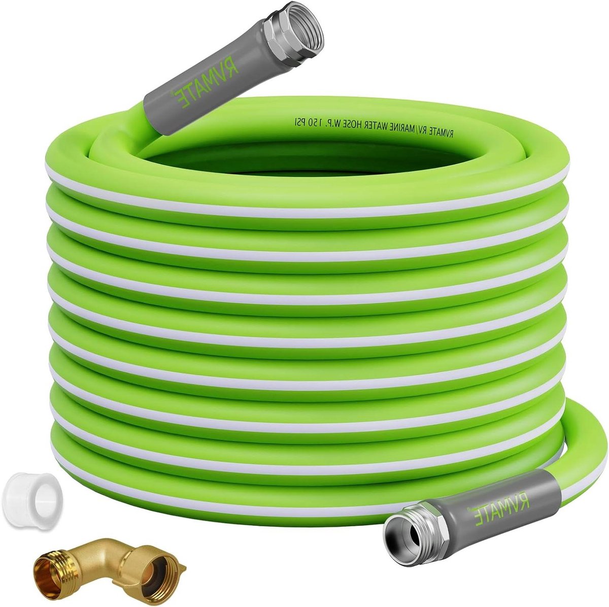 RV Waterslang - Kampeerslang Drinkwaterslang - Water Toevoeren - Drinkwater Veilig - 30.5 Meter - Groen