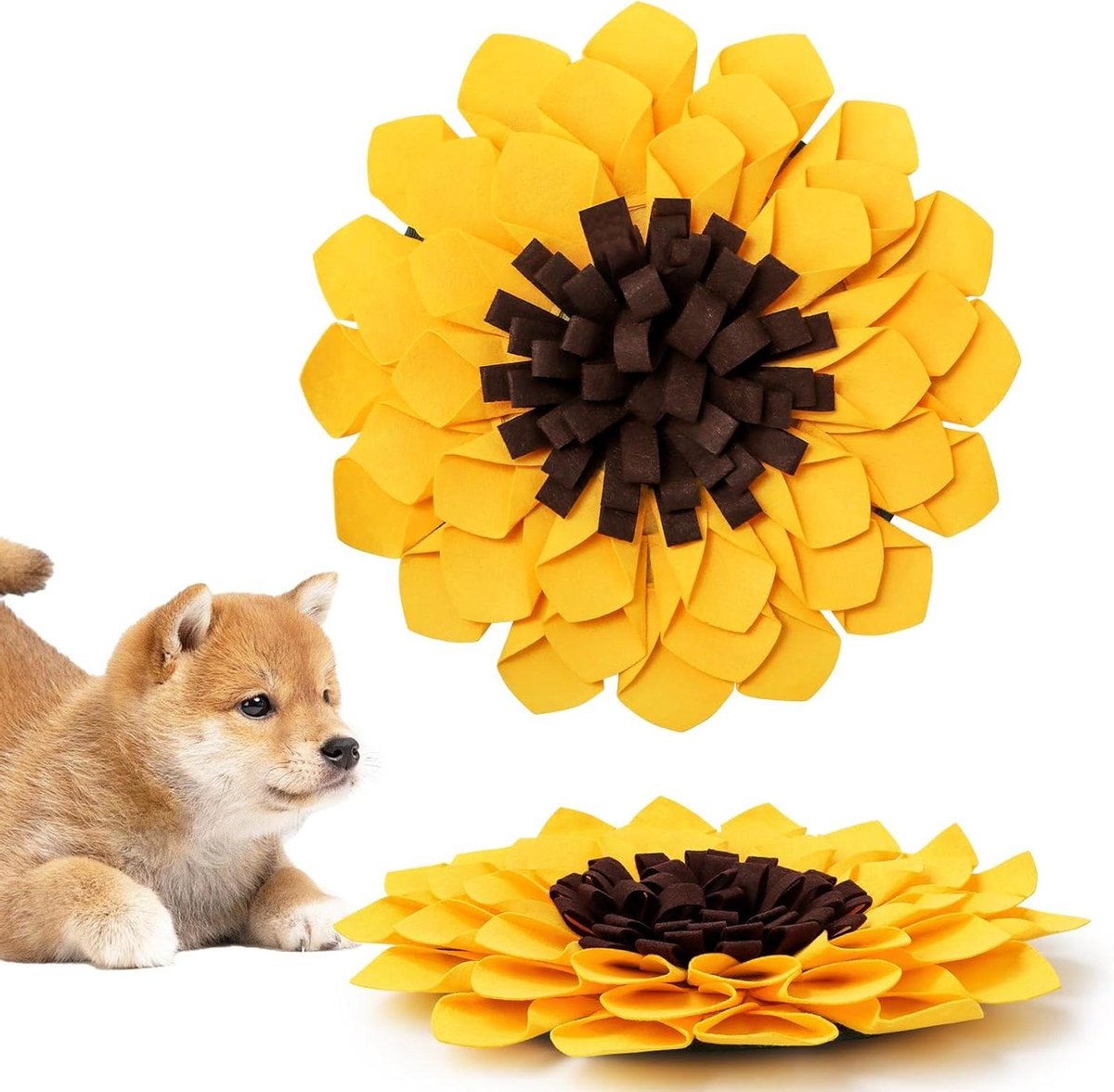 Snuffelmat Hond - Voedermat Speelgoed - Mentale Stimulatie - Antislip Ontwerp - 38 x 38 cm - Grijs