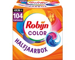 Robijn Wasmiddel - 4-in-1 Wascapsules - Color - 4 x 26 stuks - 104 Wasbeurten - Voordeelverpakking