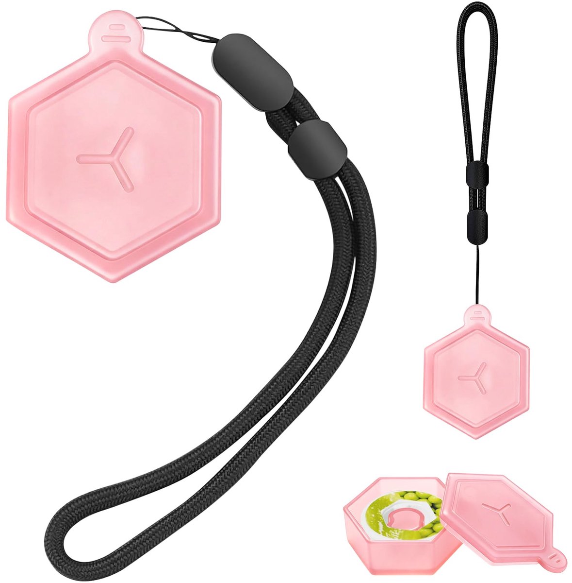 Opbergdoos,Pod Case,Pods opslag | Pod Case opbergdoos smaak, geurcapsulebox voor onderweg, aromapod, veilige opslag, BPA-vrij, roze