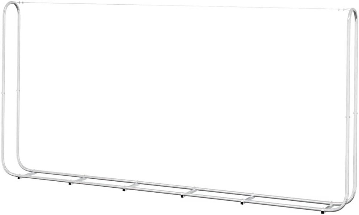 Houtrek - Houtopslag - Haardhout Opslag - Verhoogde Bodem - 300x25x150 cm - Zilverkleurig