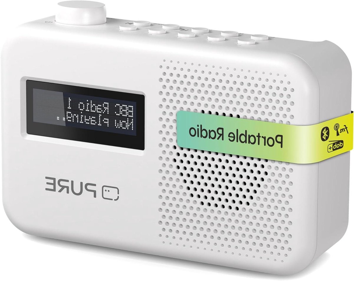 Draagbare Radio - DAB+ FM Radio - Muziek Luisteren - Met Bluetooth 5.1 - Compact Formaat - Wit