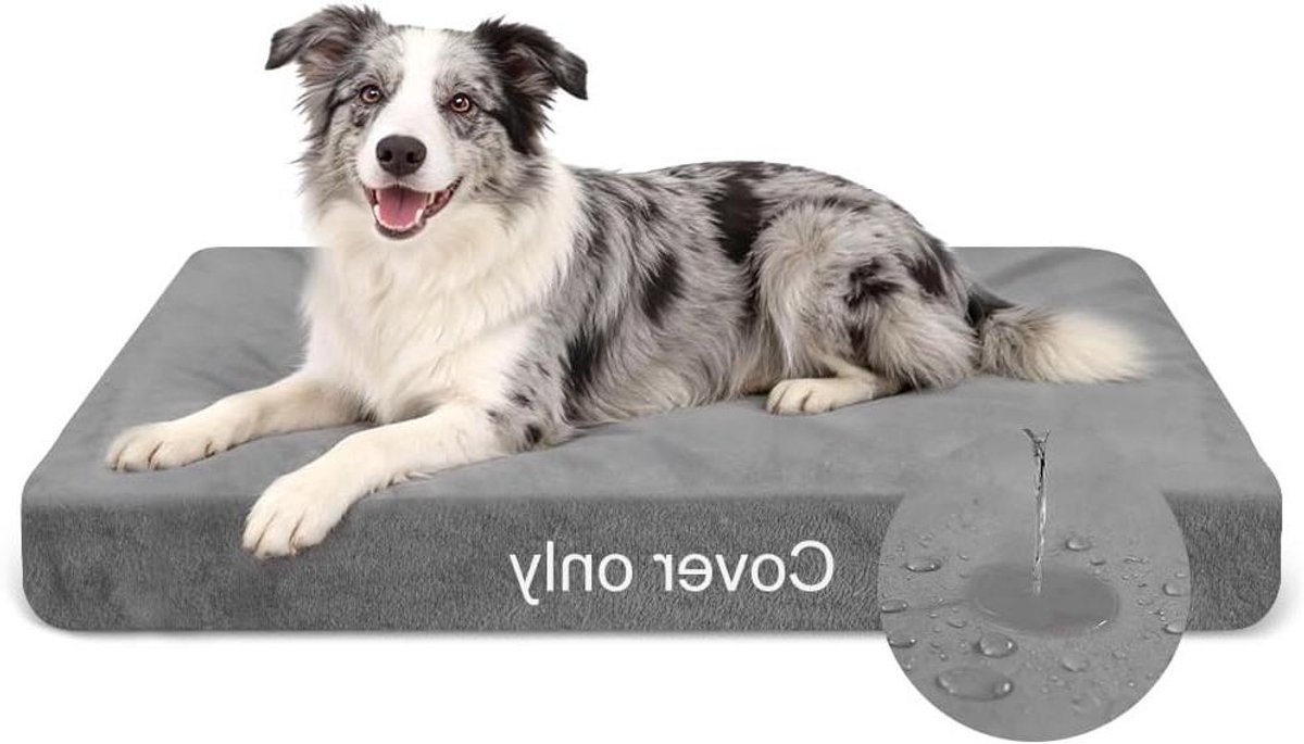 Kussenhoes Hond - Hondenbedhoes Vervangend - Huisdiercomfort Beschermen - 100% Waterdicht - 122 x 92 cm - Grijs