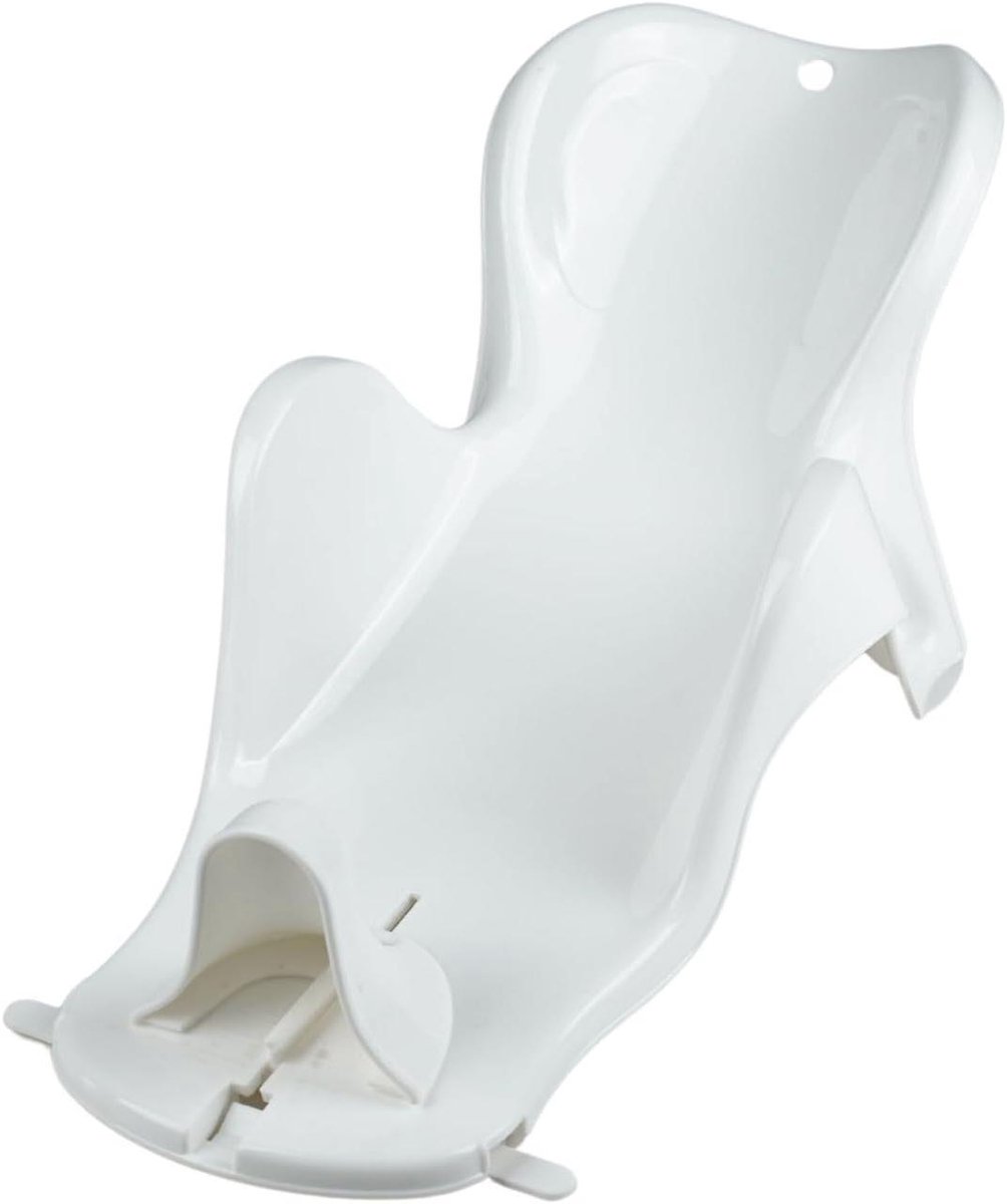 Baby Badszitje - Babybadje Wipstoel - Baby Wassen - Verstelbare Rugleuning - 54 x 24 x 17 cm - Wit