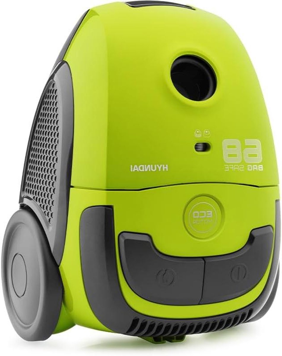 Stofzuiger met zak - Cilinderstofzuiger ECO - Huis reinigen - ECO-motor lager verbruik - 2L volume - Groen