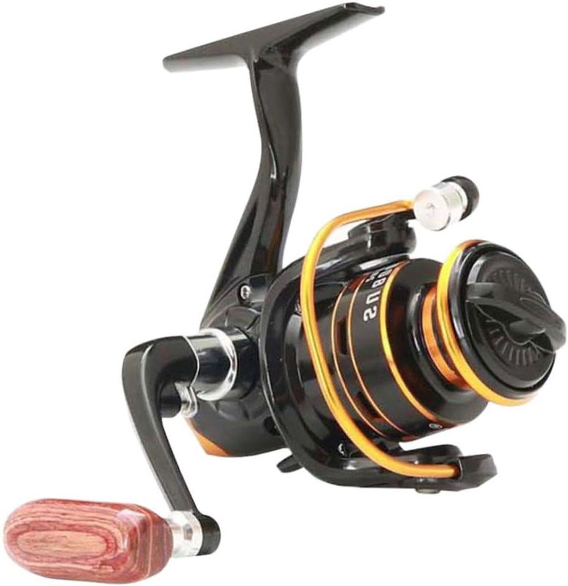 Mini Vismolen - Spinmolen Karper - Vissen Op Zoetwater - Lichtgewicht Metalen Frame - 9.5 cm - Zwart