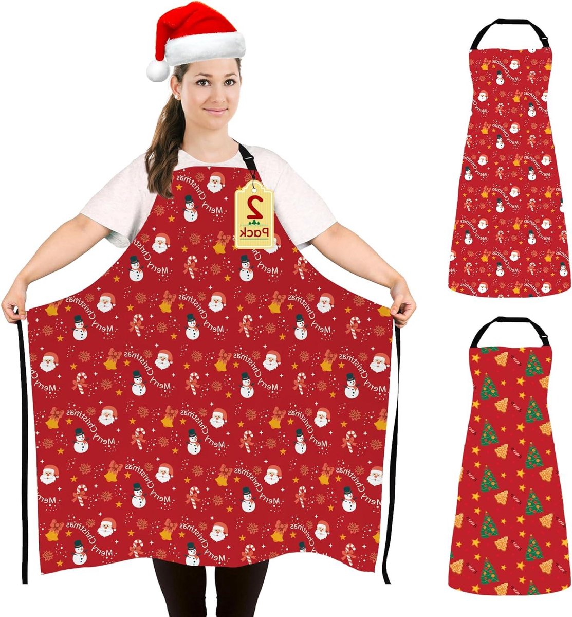 Kerst Keukenschort - Kookschort Unisex - Feestelijke Keuken - Waterdicht - 90x100 cm - Plaid