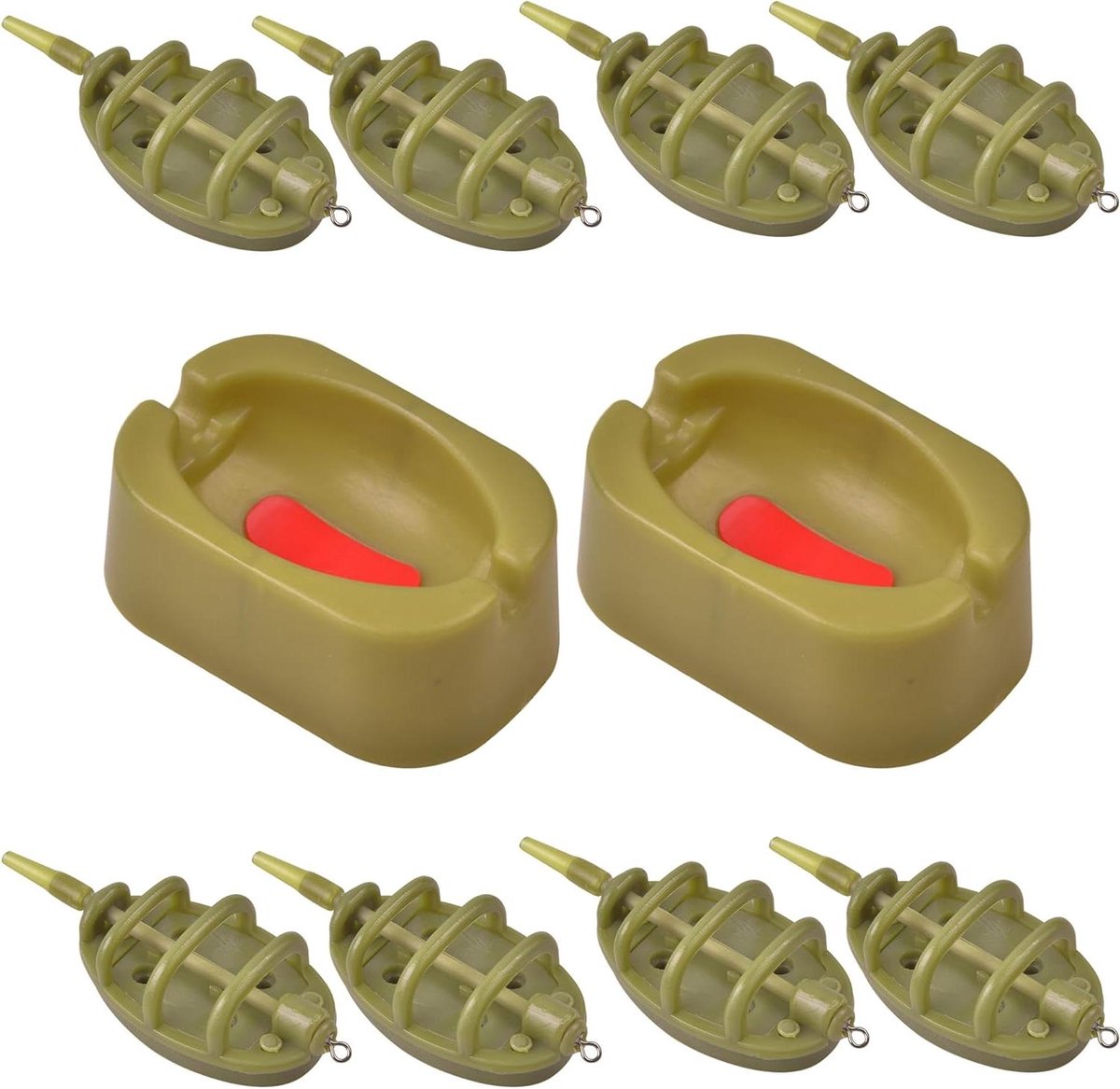 Inline Methode Feeder Set - Karper Vissen Voeder - Karper Vissen - Speciaal Flated Inline Ontwerp