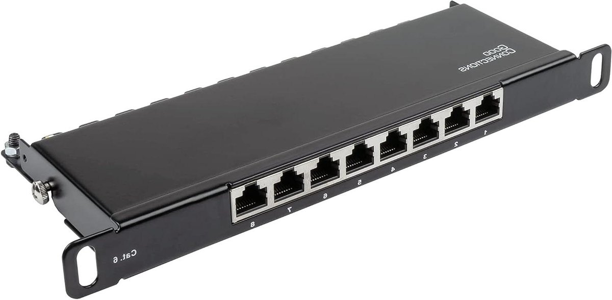 Image of 10 Inch CAT6 Patchpaneel 8 Poorten Afgeschermd voor Netwerkkast