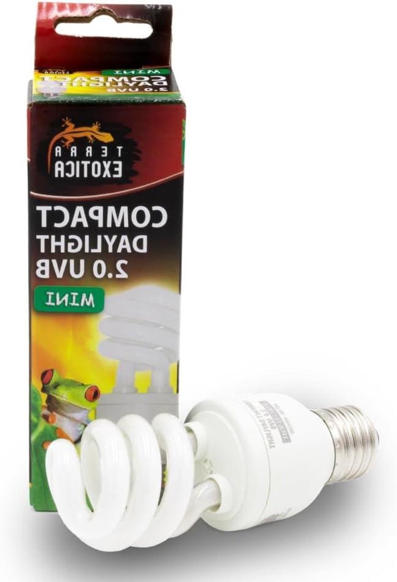 Terrarium Daglichtlamp - UVB Lamp Reptielen - Reptielen Verzorgen - Volspectrum Daglicht - 13 Watt - Wit
