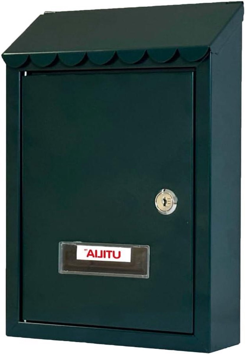 Brievenbus Capri - Brievenhouder Buiten - Post Ontvangen - Beschermend Dak - 21 x 6 x 30 cm - Groen