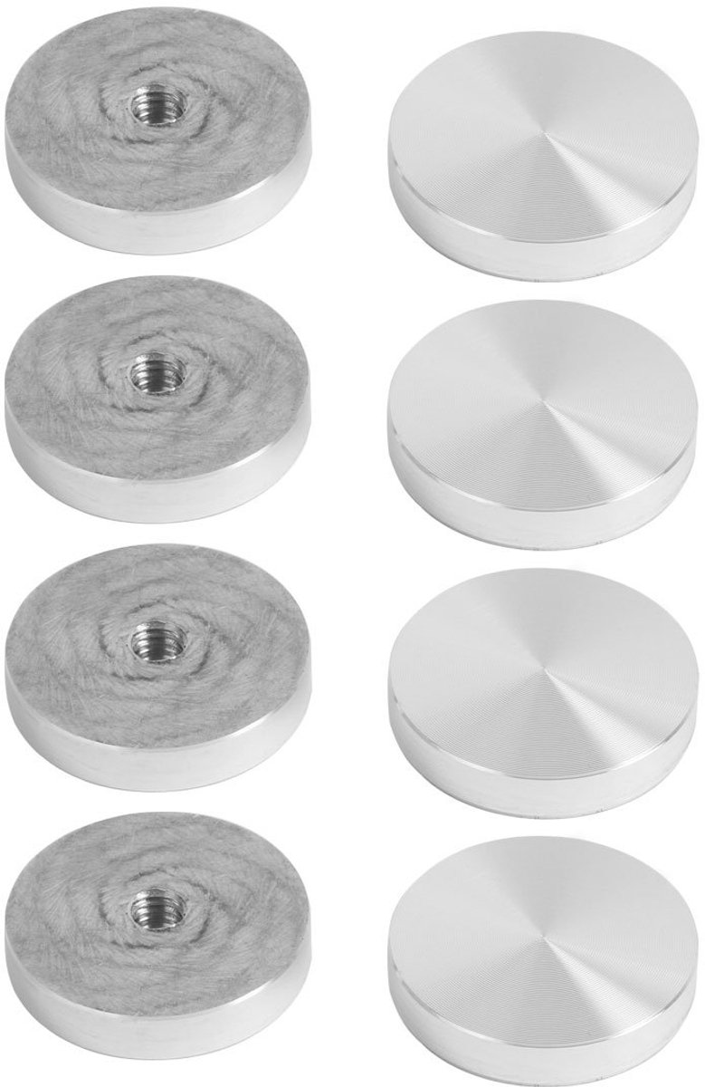 sourcingmap Huishoudelijk Kantoor Ronde Theetafel Aluminium Schijf Adapter 40mm Dia 8 stks Zilver Tone