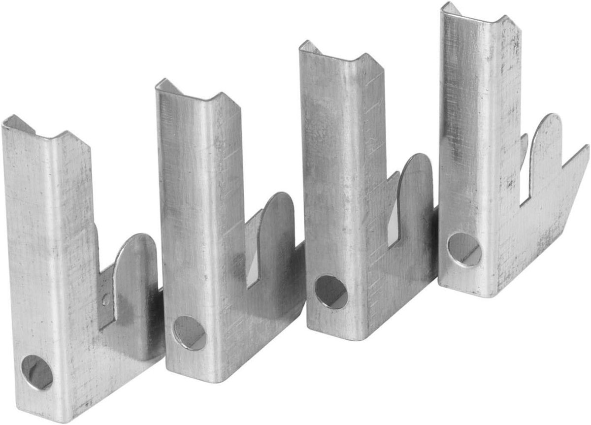 Verbindingsstukken Sterek - Onderdelen Rekken - Rekken Monteren - Set van 4 - 5 x 3.5 cm - Zilver