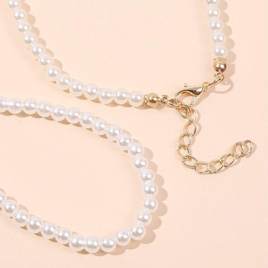 Parelketting vintage parels choker halsketting parelketting parelketting ketting bruidsketting bruidsketting — afbeelding 4