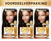 Garnier Belle Color 24 - Donkerbruin - Permanente Haarkleuring - Dekt Grijze Haren 100% - Natuurlijk Resultaat - 3x -Voordeelverpakking