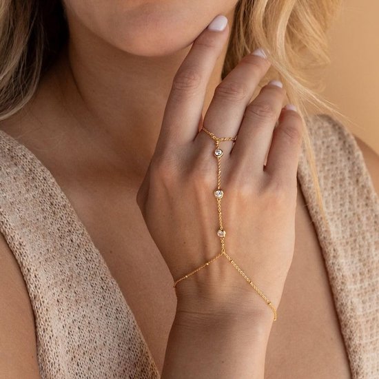 Handketting Armband Vingerring Verbinding Schakelketting Armsieraad Handsieraden Damesarmband — afbeelding 5