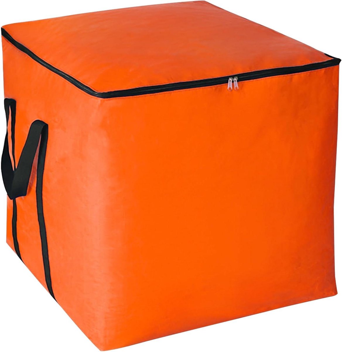Grote verhuiszak - Opbergtas met handgrepen - Spullen opbergen - Waterdicht en stofdicht - 50x50x50 cm 125L - Oranje
