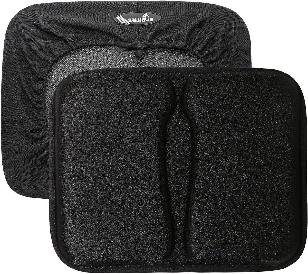 Zadelkussen Fiets - Comfortabele Zitting - Comfortabel Trainen - Extra Dik Schuim - 40x30 cm - Zwart
