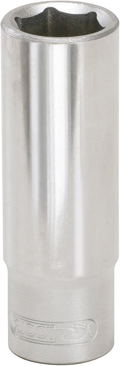 Dopsleutel Zeskant - Lange uitvoering - Gloeibougies Monteren - FlankTraction Profiel - 10mm - Zilver