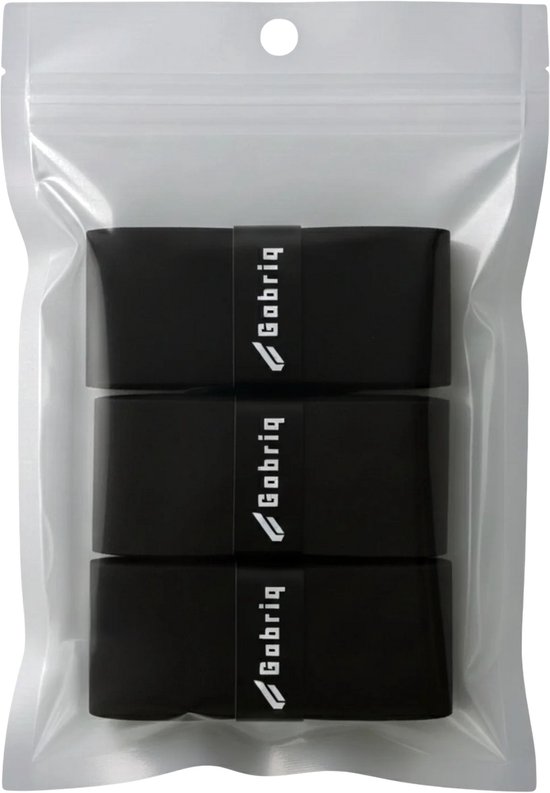 Gabriq Performance Overgrip 3-Pack Zwart – Padel Grip – Antislip & Zweetabsorberend – Padel Gabriq Performance Overgrip 3-Pack Zwart – Padel Grip – Antislip & Zweetabsorberend – Padel