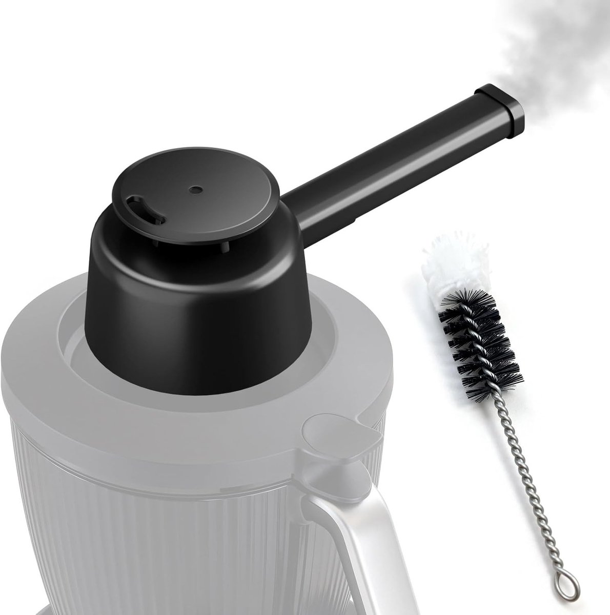 Stoomemmer voor Thermomix TM7 - Stoomafvoeraccessoires voor Hangkasten, Zwart, 18.7 x 8 x 5.8 cm, Duurzaam Plastic, Keukenhulpmiddel