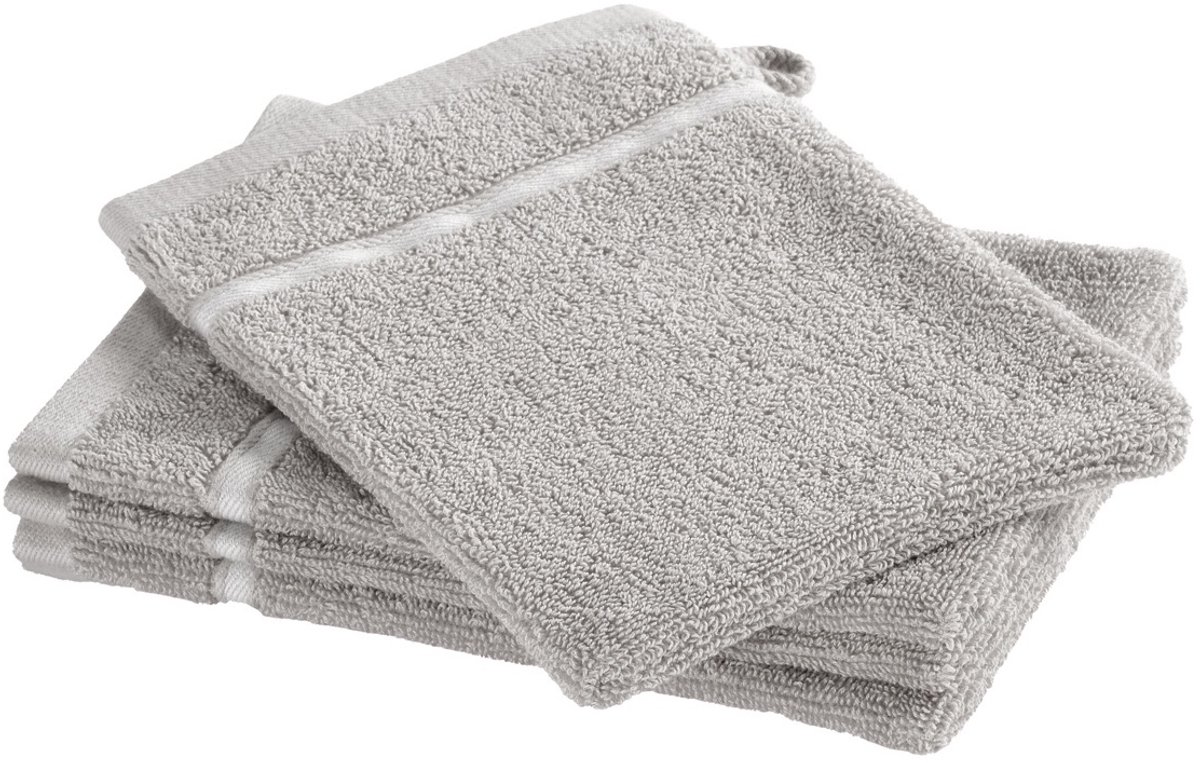 Moodit Washandjes Empress - Steel Grey - set 4 st. - 23 x 16 cm - 100% Katoen