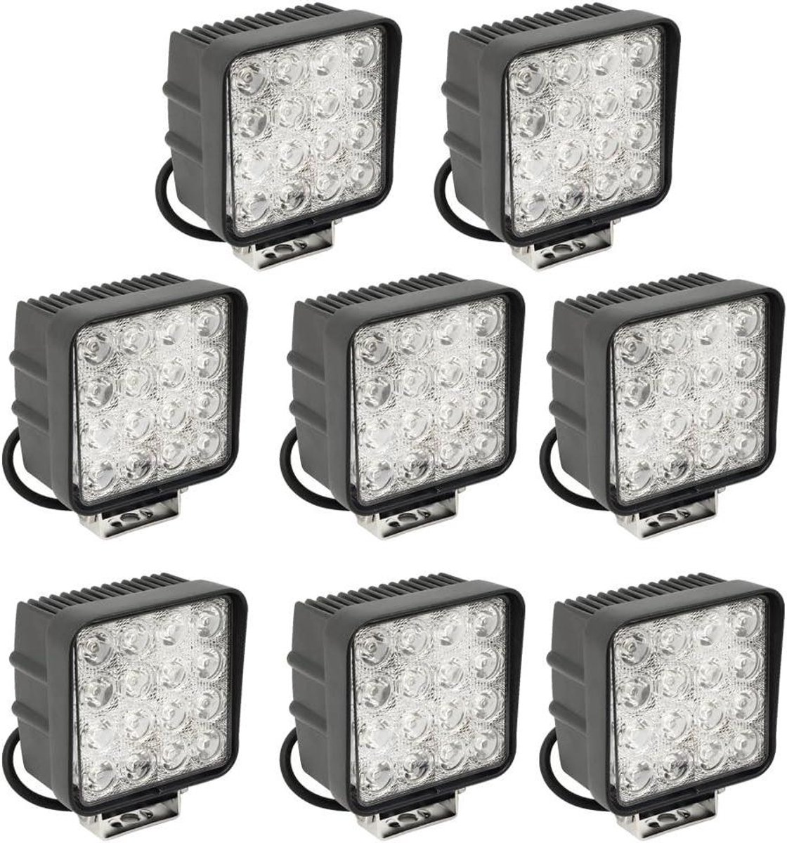 Krachtige 48W LED Werklamp voor Trekker en Graafmachine - 3800lm Wit Licht