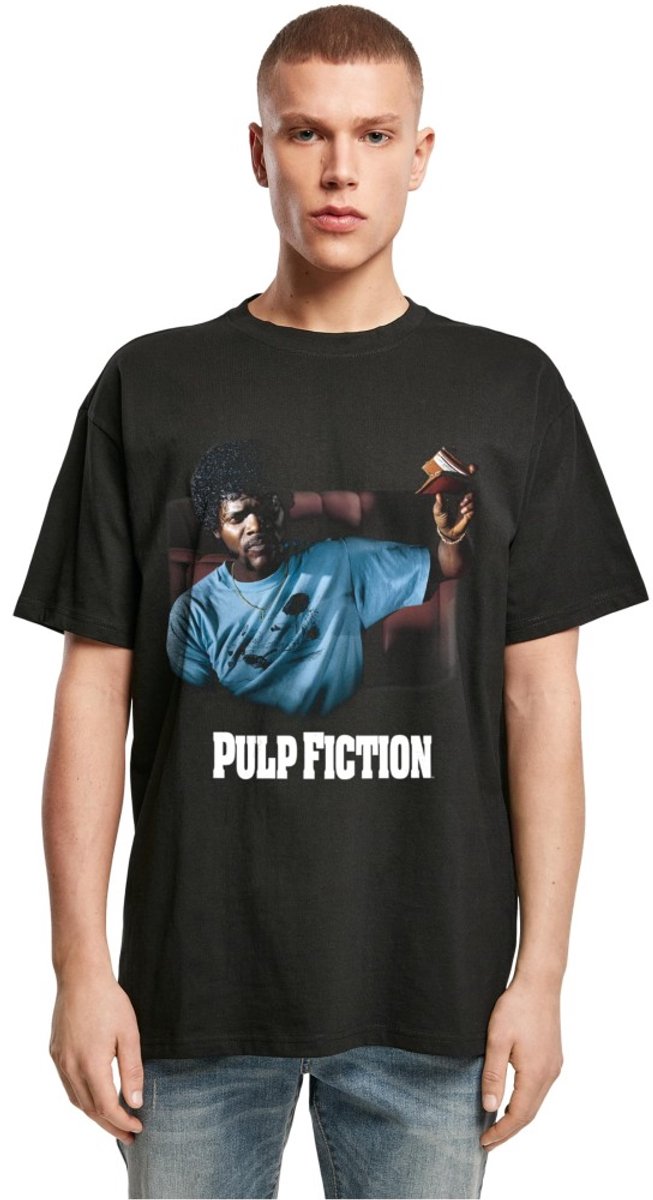 Merchcode Pulp Fiction - Wallet Oversize Heren Tshirt - XS - Zwart