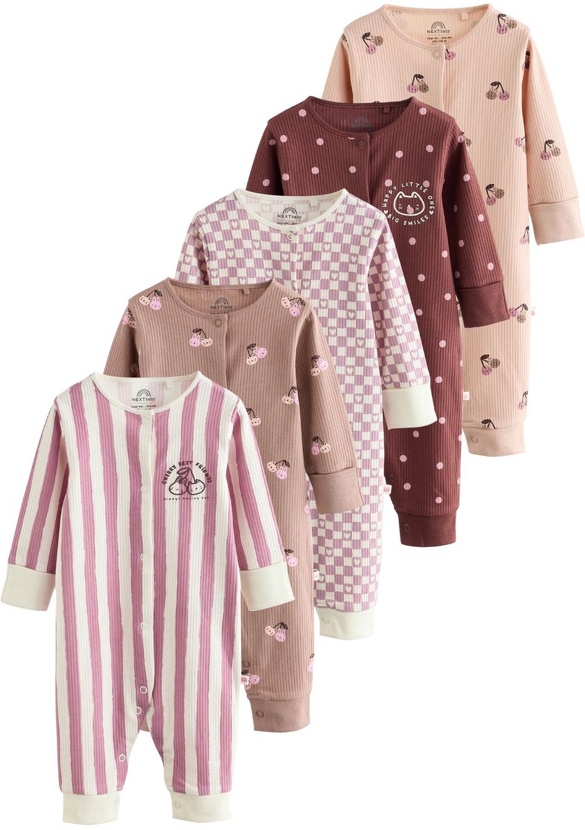 Next - Meisjes - Set van 5 babypyjama's - Roze