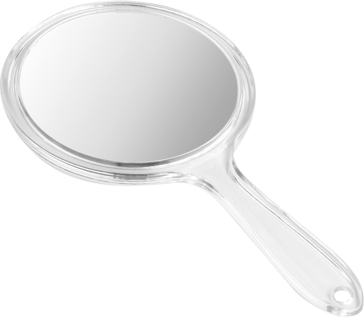 Spiegel met handvat, dubbelzijdige spiegel, 1 x 3 x vergroting, spiegel, cosmeticaspiegel, make-upspiegel, ronde vorm voor dames, dagelijkse make-up