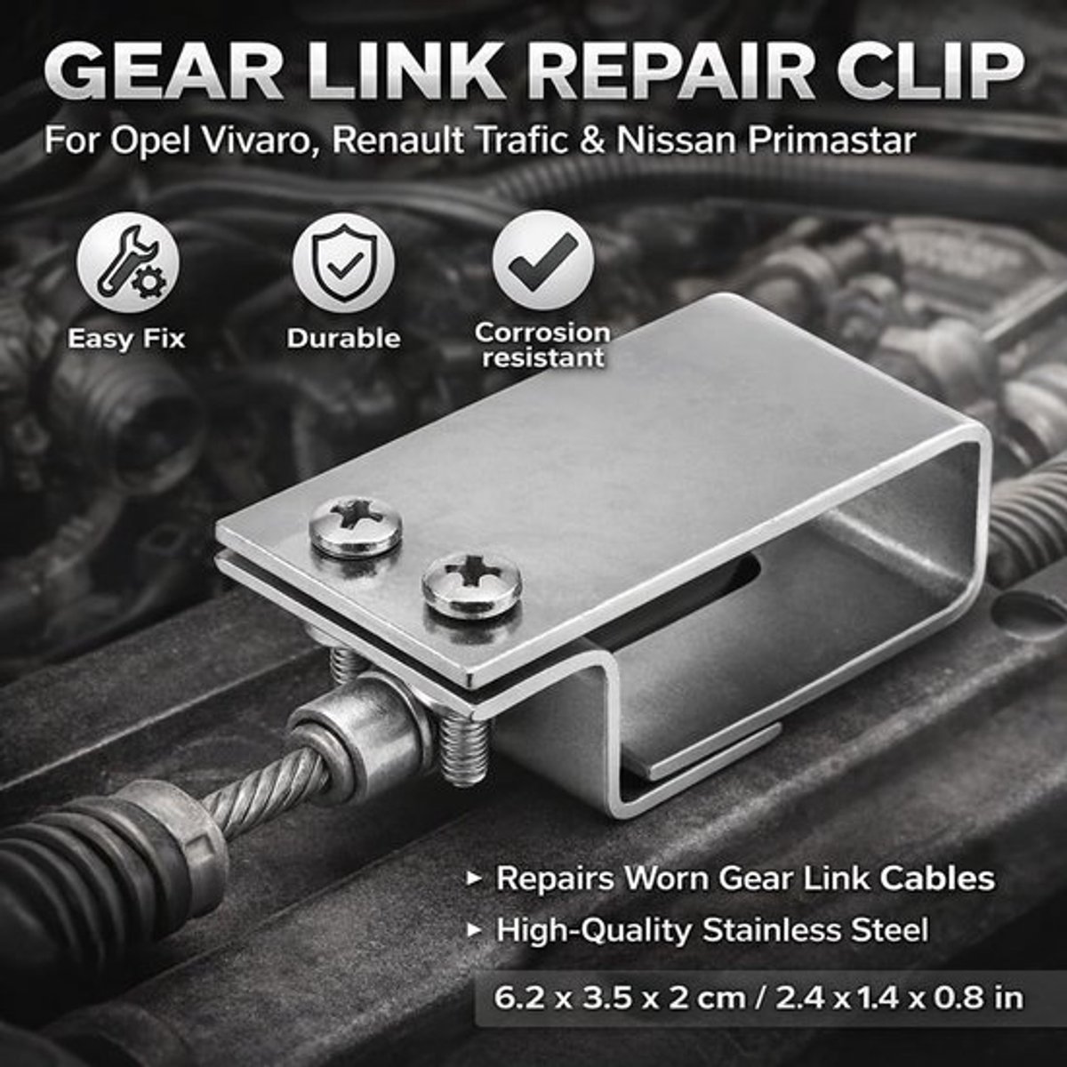 SPHProducts - Gear Linkage Clip - Reparatiesysteem - Zilver - Gear