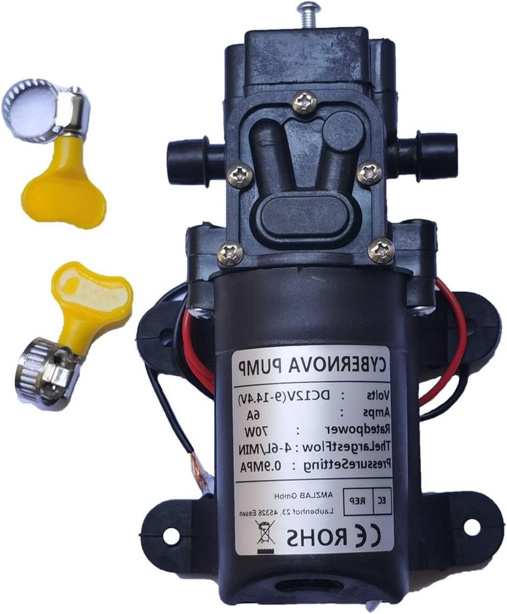 Waterpomp - Membraanpomp - Kamperen en Watersport - Zelfaanzuigend - 6 Liter Per Minuut - Zwart