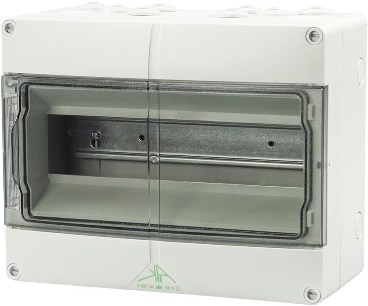 Verdeeldoos - Distributiebox Groepenkast - Elektrische Installatie - IP65 Waterdicht - 12 Groepen - Grijs