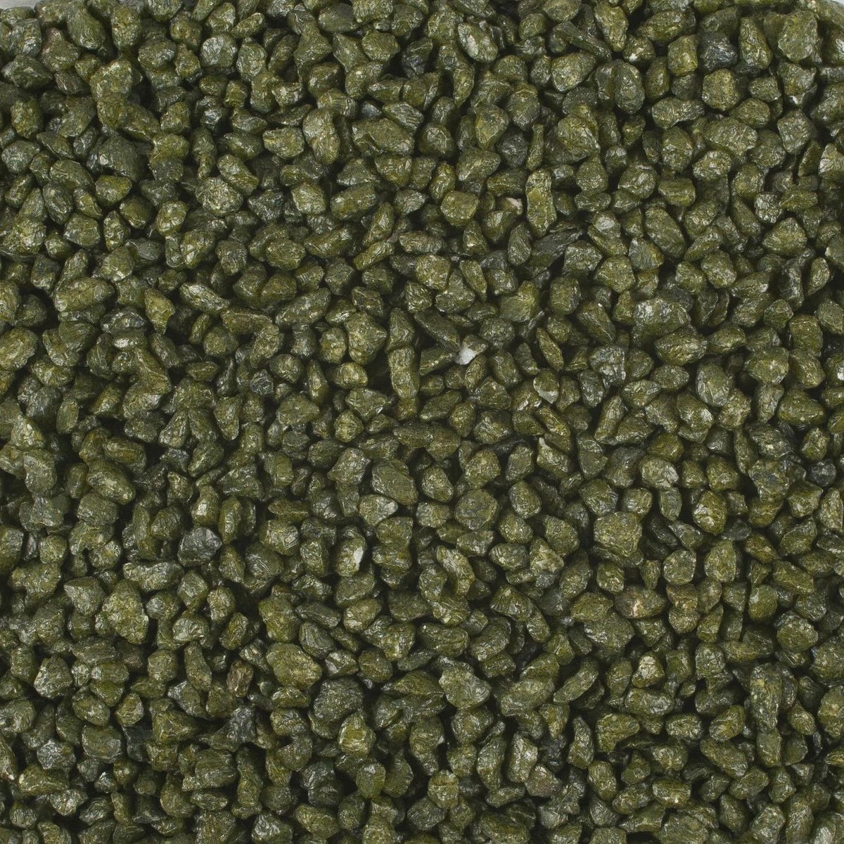 Decoratief Granulaat - Strooizand Decoratiezand - Vazen Decoreren - Natuurlijk Olijfgroen - 5 kg - Olijfgroen