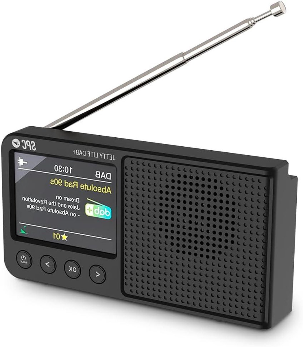Draagbare Radio - Digitale Radio DAB+ - Muziek Luisteren - Stoorzender Vrij Geluid - Compact Formaat - Zwart