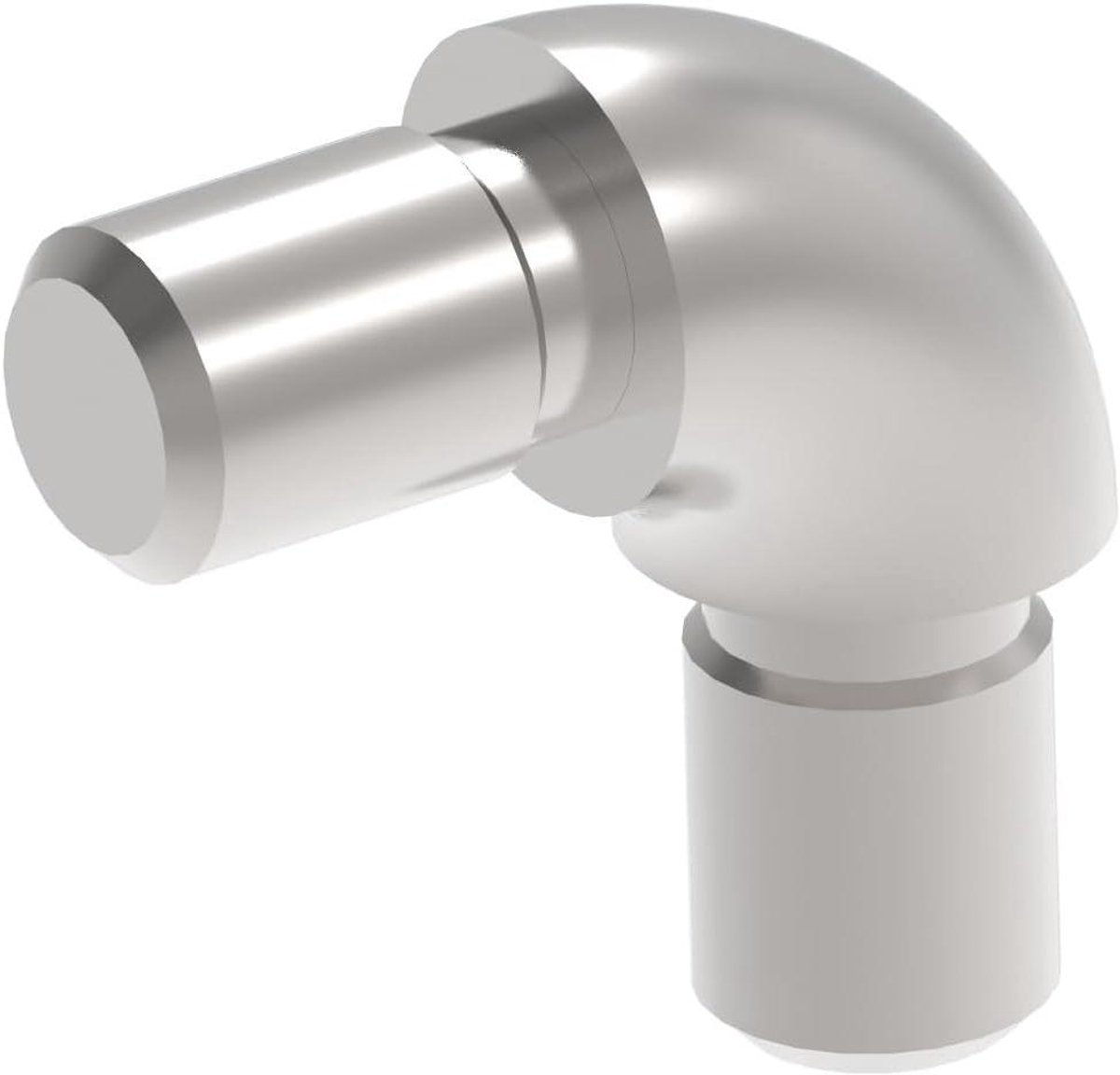 RVS Ronde Bocht - Leuning Connector - Balkon Afwerking - 90 Graden Hoek - 12 x 1.5 mm - Zilver