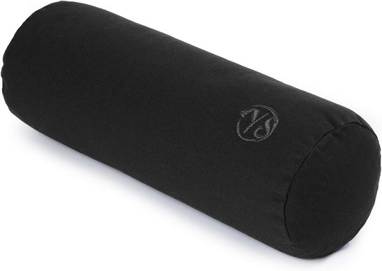 Mini Yoga Bolster - Boekweit Bolster - Yoga Rugstrekken - Biologisch Katoen - 32x12cm - Zwart van MINI — afbeelding 5