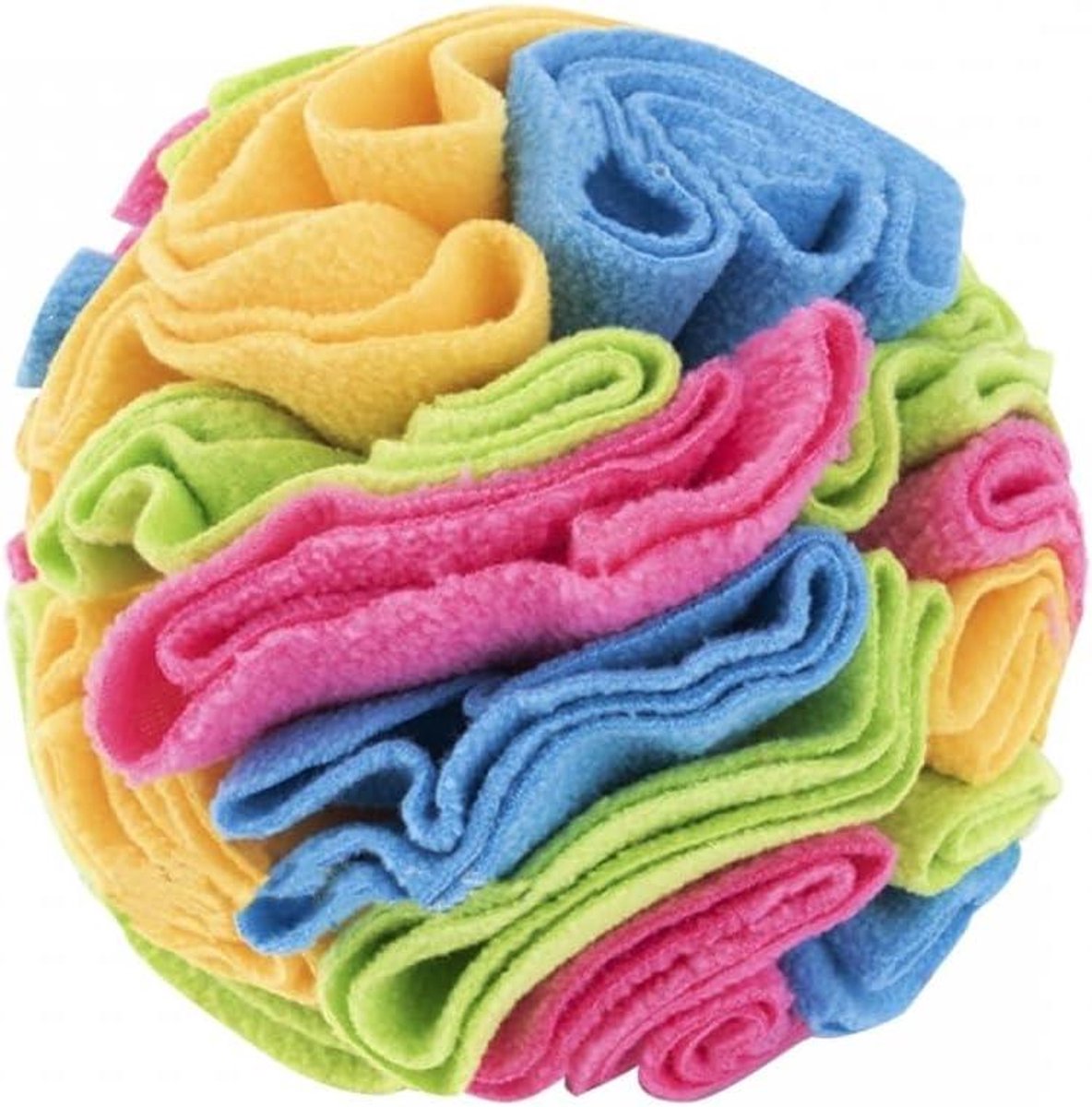 Huisdier Snuffelbal - Hondenspeelgoed Bal - Mentale Stimulatie - Bijtbestendig Materiaal - 15 cm - Candy Kleur