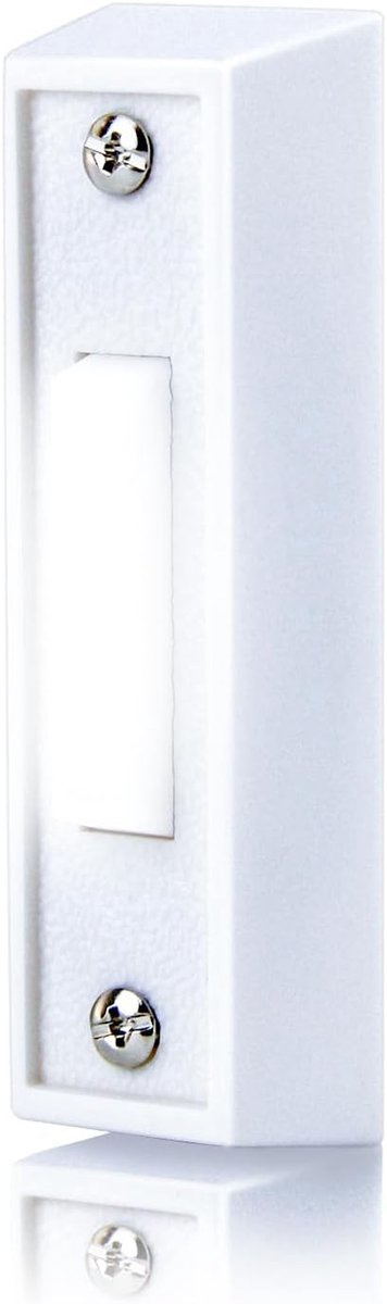 Verlichte Deurbel Knop - Drukknop Vervanging - Bezoekers Ontvangen - LED Verlichting - 7.4 x 2.2 x 1.5 cm - Wit