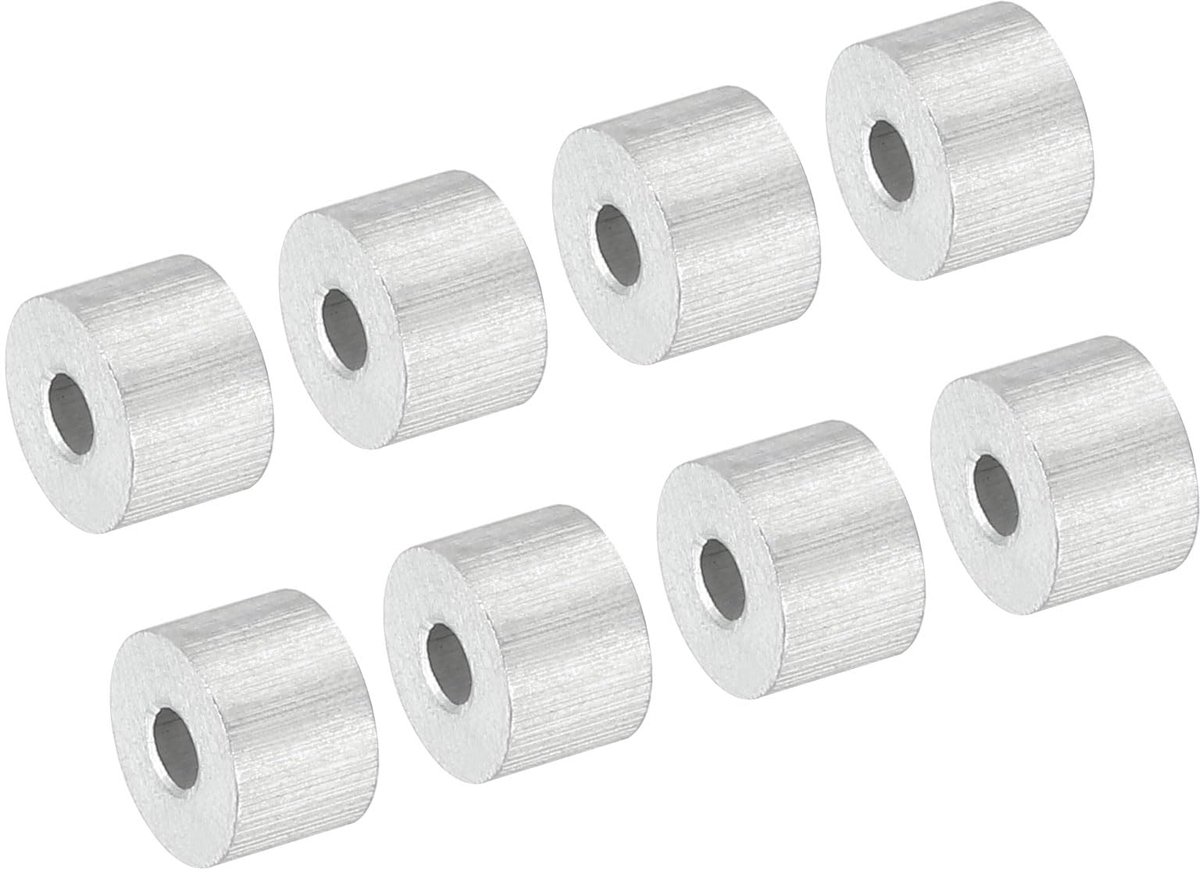 Staalkabel Stop Sleeve,50 Pack Aluminium Krimpende Loop Sleeve voor Draad Touw en Kabel Ferrule, Zilver